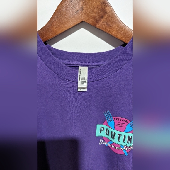 American Apparel Purple Festival de la Poutine T-shirt - Picture 4 of 5